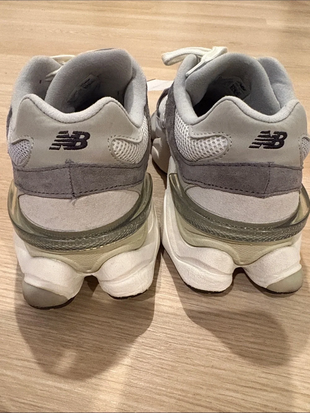 New Balance Neutral-Tone Chunky Sneakers in Beige, Gray & Cream